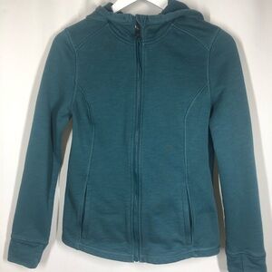 CRZ Yoga aguamarina color hoodie, pockets infront and zipper
